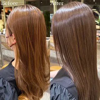 ロング カラー 艶髪カラー/透明感 美髪/白髪/ﾑﾅｶﾀのヘアスタイル