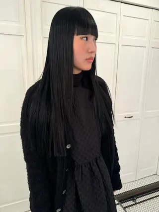 ロング カラー ブリーチカラー🎀 韓国風/寺門美優のヘアスタイル