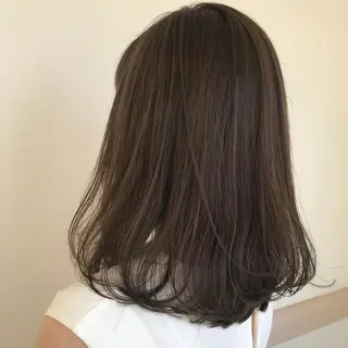 セミロング カラー 顔まわり‎🤍小顔 カット🤍みさきのヘアスタイル