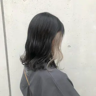 ミディアム カラー ヘアアレンジ 酸性縮毛矯正🧴韓国 レイヤー/髪質改善のヘアスタイル