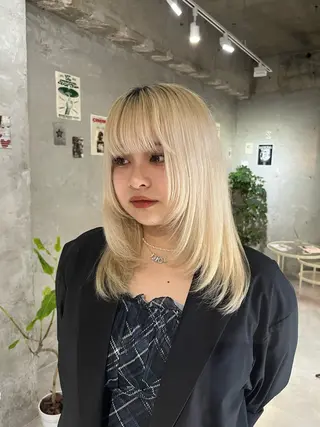 セミロング カラー 透明感カラー/メンズ /ボブKanna🪄のヘアスタイル