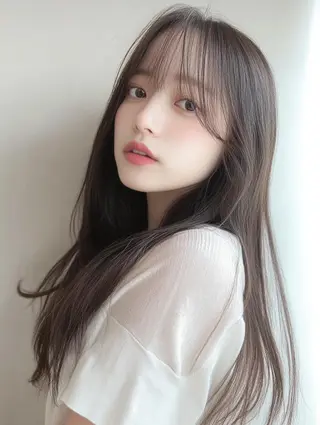 カラー セミロング JILL by GiseL/天神のヘアスタイル