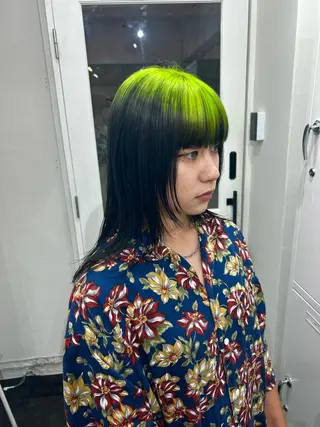 ロング カラー ハイトーン/ウルフ /小澤凌祐🦕のヘアスタイル