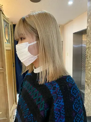 セミロング カラー Pia hair Design Yakuin所属・Pia ツボイ ケイタのヘアスタイル