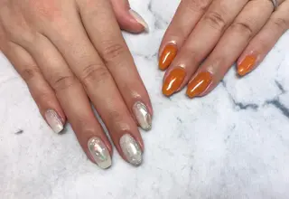 ネイル ネイルリボン 受付スタッフのネイルデザイン