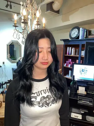 セミロング なじませエクステ🍒 Haruka💝のヘアスタイル