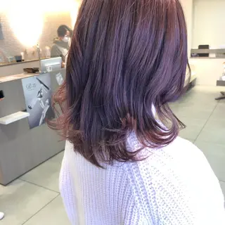 セミロング カラー 松佐 ゆかりのヘアスタイル