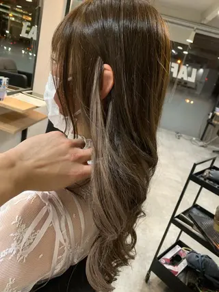 ロング カラー ヘアアレンジ 下妻 カラーエクステ難波のヘアスタイル