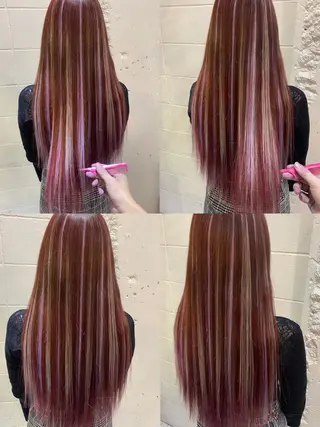 ロング カラー ササ キのヘアスタイル