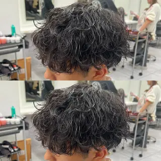 ショート カラー パーマ メンズ 韓国レイヤーカット /REIのヘアスタイル