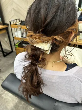 ミディアム ヘアアレンジ SHANTi 飯塚 ヘアセット/髪質改善のヘアスタイル