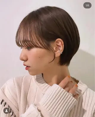 ショート 新宿ෆ‪丸みショート /ボブ/cahoのヘアスタイル