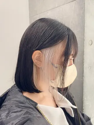 ミディアム カラー メンズモテパーマ💙 fuwaのヘアスタイル