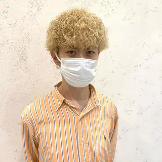 ショート パーマ DEAN所属・KEIGO/パーマ ハイトーン/DEANのヘアスタイル