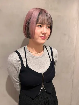 ショート カラー 顔まわり/暖色 可愛い特化🎀ゆうなのヘアスタイル