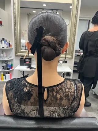 セミロング ヘアアレンジ 籾木 美優のヘアスタイル