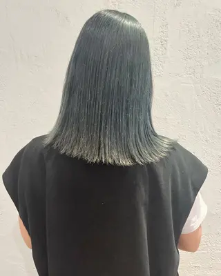 セミロング カラー ヘアアレンジ 🌷ボブ/髪質改善 ストレートのヘアスタイル