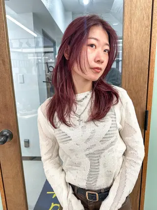 ミディアム レイヤー・ボブカット ／もえまる🌻のヘアスタイル