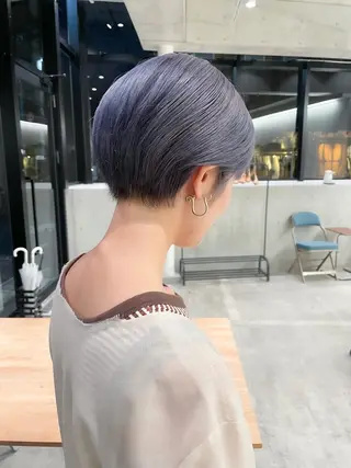 ショート カラー ヘアアレンジ ミニボブ/ブリーチ 🌈MISATOのヘアスタイル