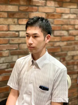 ショート メンズ HIROGINZAプレミアムバーバー赤坂店所属・田中 千恩のヘアスタイル