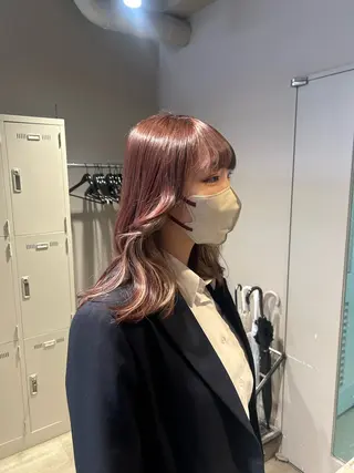 ミディアム カラー 韓国/トレンド レイヤー【101】のヘアスタイル