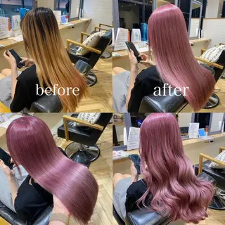 ロング カラー 艶カラー/韓国顔周り 🎀mamiのヘアスタイル