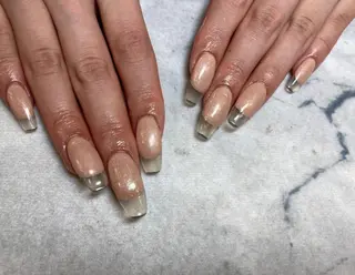 ネイル ネイルリボン 受付スタッフのネイルデザイン