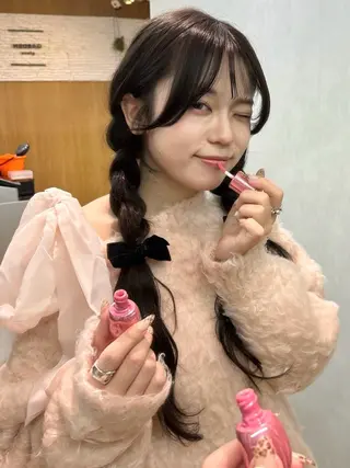 ロング カラー オリーブ/ 透明感カラー/れいあのヘアスタイル