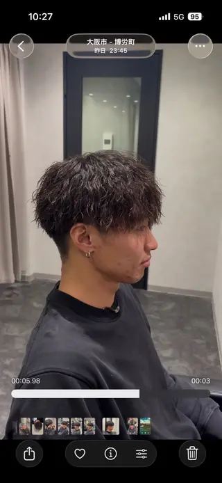 パーマ メンズ 吉田 タカスケのヘアスタイル