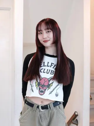 ロング カラー ヘアアレンジ 🦠デザインカラー/ 魚瀬あおい🦠のヘアスタイル