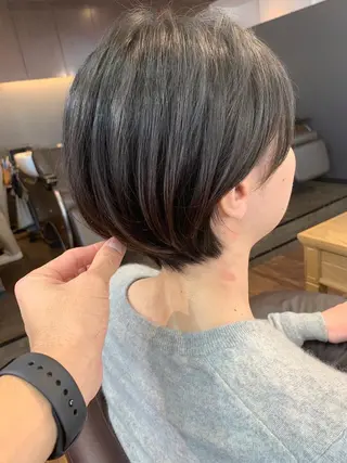 ショート 縮毛矯正/ショート/ レイヤー/畑中正敏のヘアスタイル