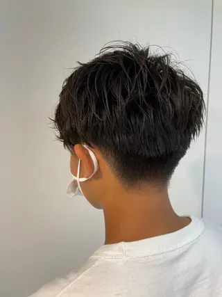 パーマ メンズ 🐬脱白髪染めカラー 清水大世🐬のヘアスタイル