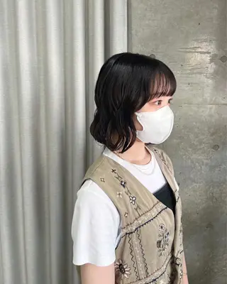 ショート パーマ ボブパーマコテ巻き風 パーマNo1深江秀平のヘアスタイル