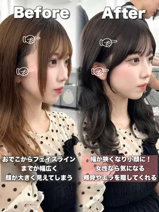 セミロング 前髪顔まわりカット 🌈中村海聖のヘアスタイル