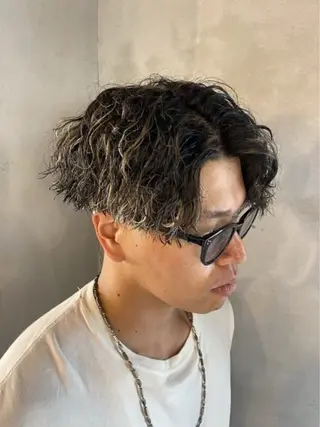 カラー パーマ メンズ 相模大野メンズパーマ /フェード　Tumのヘアスタイル