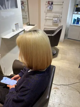 ミディアム あいり 福岡美容師のヘアスタイル