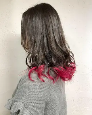 セミロング カラー ヘアアレンジ 【池袋/スパイキー ショート】ⓝⓘⓜⓤのヘアスタイル