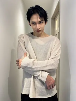 ショート メンズ センターパート職人 柏/メンズ/ ハルキのヘアスタイル
