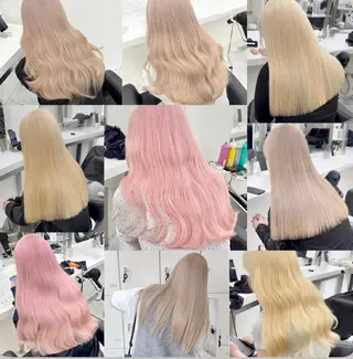 ロング カラー モテ髪💕ハイトーン ベージュ yuriaのヘアスタイル