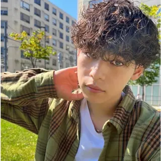 ショート パーマ メンズ 【似合わせ、垢抜け ヘア】KAEDEのヘアスタイル