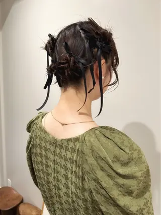 ロング カラー ヘアアレンジ hibiki/セット /透明感カラーのヘアスタイル