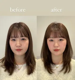 ミディアム ❤︎︎韓国ヘア❤︎︎ 𝑺𝒉𝒊𝒉𝒐のヘアスタイル