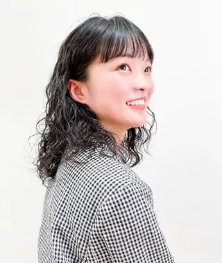 セミロング パーマ 似合わせカット🫧 /パーマRINAのヘアスタイル