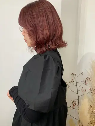 セミロング カラー Ria🌙*ﾟ 艶カラーのヘアスタイル