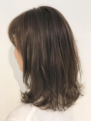 ミディアム カラー 🍂秋の透け感カ ラー🍂HIDEKAのヘアスタイル