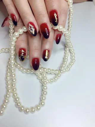 ミディアム ネイル 長さ出し専門 nynaのネイルデザイン