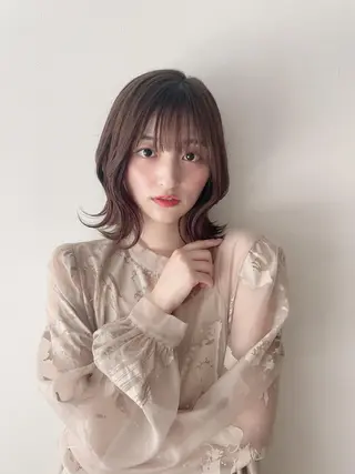 ミディアム カラー なりたいが叶う ながしまじゅんきのヘアスタイル