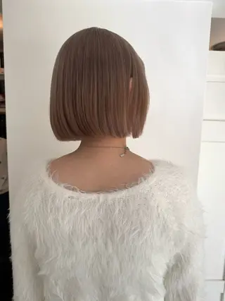 カラー ブリーチカラー🎀 韓国風/寺門美優のヘアスタイル