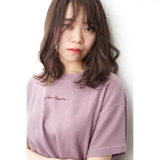 セミロング カラー fio マナミのヘアスタイル