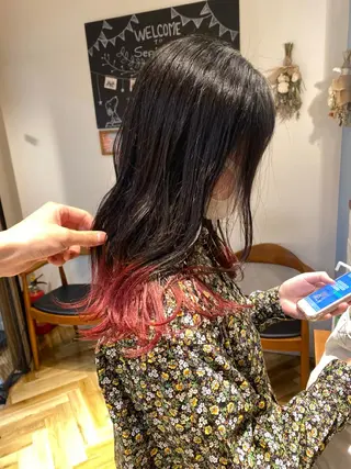 ミディアム カラー 美髪改善・ブリーチ tadasuke⭐️のヘアスタイル